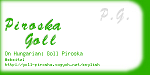 piroska goll business card